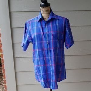 Plaid bottom up polo shirt